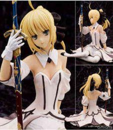 Fate stay Night Saber Lily Action Figures Anime 13cm brinquedos Collection Figures toys for christmas gift Retail box H11082209921
