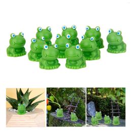 Garden Decorations 10Pcs Kawaii Figurine Frog Decor Mini Fairy Animal Statue Miniature Bonsai DIY Resin Craft Landscape Blue Eye