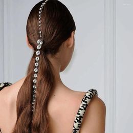 Hair Clips 1PCS Long Tassel Hairpin Wedding Headband Jewellery Rhinestone Designer Bridesmaid Accessories Luxury 2024 Bride Female