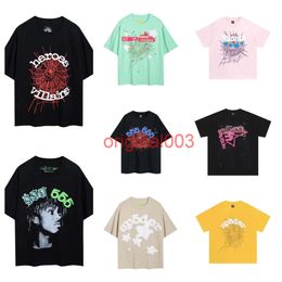 Sp5der t shirt Mens T Shirts Poloshirt Shirt Sp5der young thug Spider 555 Womens T-shirt Fashion Print Street Clothes Web Pattern Summer Sports Wear Top European S-XL vd