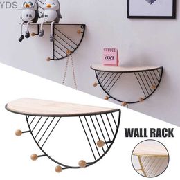 Other Home Decor Hot creative punch press wall free floating shelf Nordic metal kitchen and bathroom storage rack with hanging nail can be used for doors yq240408