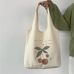 Shopping Bags Art Literary Canvas Bag Women Shoulder Ulzzang Harajuku Cotton Shopper Ladies Reusable Hand Tote Bolsa