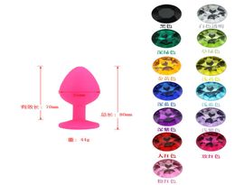 Soft Silicone Anal Toys Smooth Touch Colorful Diamond Butt Plugs Insert Stopper Anal Dildo Anal Sex Toys BDSM Adult Products M6165699