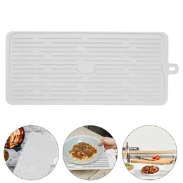 Table Mats Drain Drying Mat Whiskey Glasses Kitchen Small Dish Fruits And Vegetables Bottle Silica Gel Pad Rack