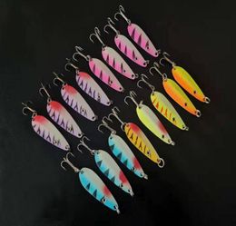 Whole 30 pcLot Fishing Lures Spoons Kit Crankbait Spoon Bass Trout Walleye 66g5cm 4386589