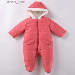 Rompers baby clothes kids clothes bodysuit baby cotton padded coat baby warm winter pyjamas front zipper children clothing L47