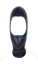 New Hood Mask Sex Products For Women Soft PU Leather Hoods Open Eye Mask Customised Head Harness Bondage Restraint Sex Products7327687