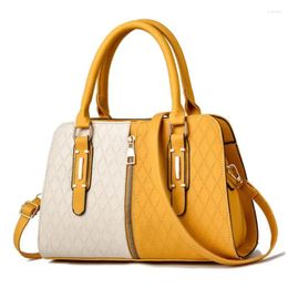 Shoulder Bags 2024 Style Colour Matching Women Bag Handbag Tote Over Crossbody Leather Big Brand Casual Designer Female Bolsas