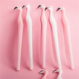 Kreativer Flamingo -Styling Stift schwarz 0,5 mm niedlicher Cartoon Neutrum Stift lernen Office Supplies