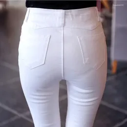 Women's Jeans High Waist Pencil Casual Skinny White Denim Pants Korean Big Size Stretch Vaqueros Leggings Kot Pantolon Z133