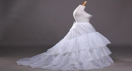2016 New White 3 Layers Cathedral Train Petticoats Wedding Dress Underskirt Ball Gown Petticoats 2015 Bridal Accessories Petticoat3285707