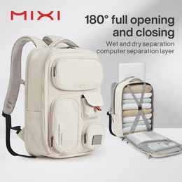 Mixi Outdoor Backpack Women Travel Bag 18 Inch Men Rucksack Waterproof Laptop White Black Blue 240328