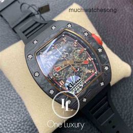 Men's Swiss Luxury Watches Richadmills Automatic Movement Watches 011 Flyback Chronograph Romain Grosjean Lotus F1 Limited Edition on Black r 8NE4 0UE1