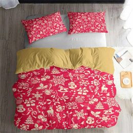 Bedding Sets HELENGILI 3D Set Christmas Print Duvet Cover Lifelike Bedclothes With Pillowcase Bed Home Textiles #SD-29