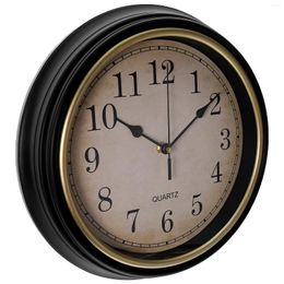Wall Clocks Home Decor Mute Hanging Clock Household Retro Bedroom Vintage Style Glass Rustic Non Ticking Office