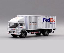 160 Scale Toy Car Metal Alloy Commerical Vehicle Express FedEx Van Diecasts Cargo Truck Model Toys F Children Collection LJ2009307326777