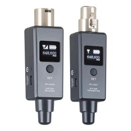 Microphones 1 Pair Microphone Wireless System Transmitter System UHF DSP Transmitter Receiver Mic/Line for Dynamic Mic
