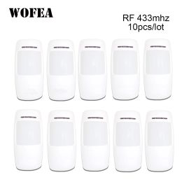 Detector Wofea Wireless Motion Detector PIR Infrared Sensor 1527 Type 3V Power For Home Security Alarm 433mhz 10pcs/lot