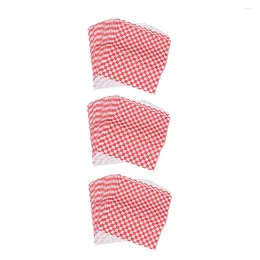 Baking Tools 300 Pcs Burger Pad Food Packing Paper Red Wrapping Multipurpose Fried Chicken Creative Practical Hamburgers