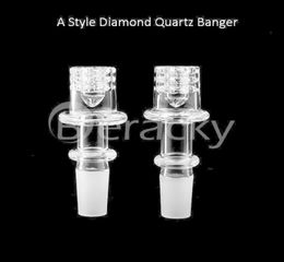 Round Beracky Bevelled 20mm 24mm Edge Diamond Knot Bottom Quartz Enail 10mm 14mm 18mm Male Female E Nail Banger9870033