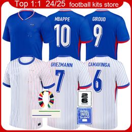 French home away mens fans soccer jerseys 2024 2025 franch men player version football jersey 24 25 MBAPPE GRIEZMANN GIROUD football shirts maillot camiseta maglia
