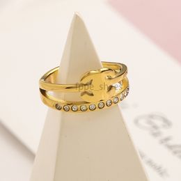 18K Gold Ring Engagement Love Wedding Designer Jewellery Luxury Stainless Steel No Fade Ring Summer Women Hot Brand Jewellery