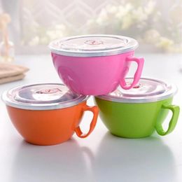 Bowls Instant Noodle Bowl With Lid Large Rice Salad Student Japanese Style Tableware Bento Box Cup Soup