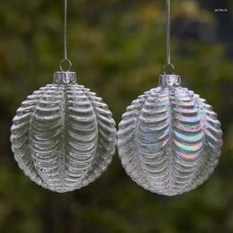 Christmas Decorations Tree Ornament Bump Striped Glass Ball