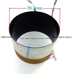 Accessories High Quality Voice coil For B&C 10MD268 LOUDSPEAKER 76.2mm 3inch Aluminum flat wire Black Aluminium Bobbin