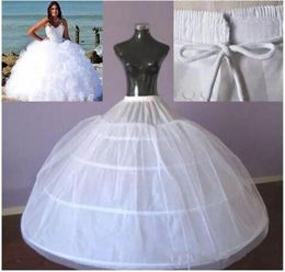 2018 New Style Hoop Bonning Puffy Petticoat Two Layers 3 Hoops Full Length Bridal Underskirt Crinoline for Quinceanera Dresses Bal6492297