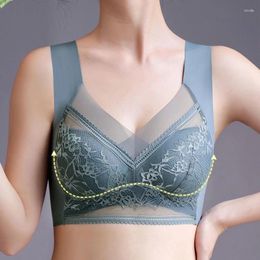 Bras FINETOO Plus Size Sexy Crop Tank Tops Seamless Bra Push Up Women Wireless Bralette Femme Underwear Sports Lace Lingerie