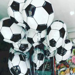 Party Decoration 10pcs 18inch Football Aluminium Foil Balloons Happy Birthday Decorations Kids Toys Helium Globos Inflatable Ball Supplies