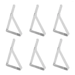 Table Cloth 6pcs For Dining Barbecue Picnic Home Non Slip Party Tablecloth Clamp Camping Outdoor Triangle Stainless Steel Fixing