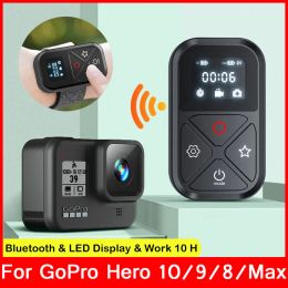 Cameras 80M Bluetooth Remote Controller For GoPro Hero 10 9 8 7 Black GoPro Max Smart WIFI Control Wrist Band Sports Camera Accessories