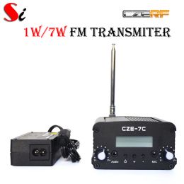 Radio CZE7C 7W stereo PLL FM transmitter broadcast radio station +PS Ant kit