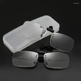 Sunglasses Unisex Clip On Anti Blue Light Reading Glasses Magnifier Women Men Rimless Portable Presbyopia Clips Lens