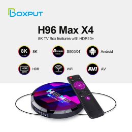 Box H96 MAX X4 Amlogic S905X4 Smart TV Box Android 11.0 4GB 64GB AV1 HDR+ 8K 60fps Dual Wifi BT 4.0 Media Player TV Set top box