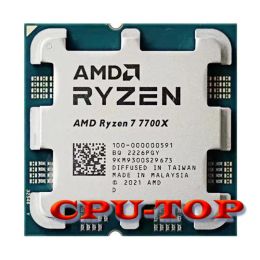 CPUs Amd Ryzen 7 7700x R7 7700x 4.5 Ghz 8core 16thread Cpu Processor 5nm L3=32m 100000000591 Socket Am5 Without Fan