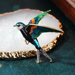 Brooches Multicolor Flying Swallow Brooch Pins High Quality Enamel Animal For Friends Christmas Year Jewellery Gifts
