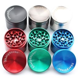 SharpStone Concave Grinders Dry Herb Vaporizer Herb Spice Crusher 40mm 50mm 55mm 63mm Metal Grinder 4 Layers Flat Grinders2133793