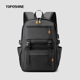 Backpack Toposhine College Student Male Simple Outdoor Sports Rucksack Schoolbag High School Good Quality Students