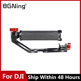 Gimbal Carbon Fibre L Bracket Handle Grip w/ Foldable Cold Shoe Mount Clamp for DJI Ronin RS2 RSC2 Handheld Gimbal Stabiliser Accessory