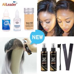 Adhesives Lace Glue For Wigs Invisible Bonding Glue+Lace Tint Spray For Wigs+Wax Stick And Glue+Elastic Band For Wigs+Edge Brush And Comb