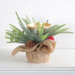 Candle Holders Christmas Decorative Holder Featival Theme Pinecone Candlestick Multifunctional For Holiday Table Decoration