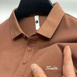 Shirts Golf Long Sleeve Tshirt 2023 Men's Spring and Autumn Clothing New Casual Top Solid Simple Polo Shirt Men's