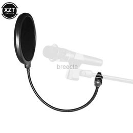 Microphones Durable Layer Windscreen Studio Microphone Professional Flexible Mask Mic Philtre Bilayer Shield for Speaking Recording 240408