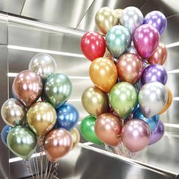 Party Decoration 10/20pcs Gold Silver Rose Purple Metal Latex Balloon Wedding Birthday Baby Bath Activity Scene