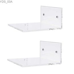 Other Home Decor 2-piece/set mini 10cm transparent acrylic floating spice rack wall mounted bracket display for kitchen and bathroom storage yq240408