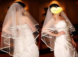 Cheap White Headwear Elbow Length Wone layer Bridal Veils Tulle Wedding Veil Custom Bridal Veils Fast Delivery Bridal Accessories8333087