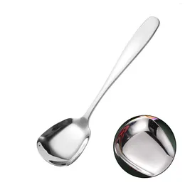 Coffee Scoops 1pcs Brand Els Kitchens Spoons Kitchen Tools Mirror Polish Rice& Soup Square Head For Home